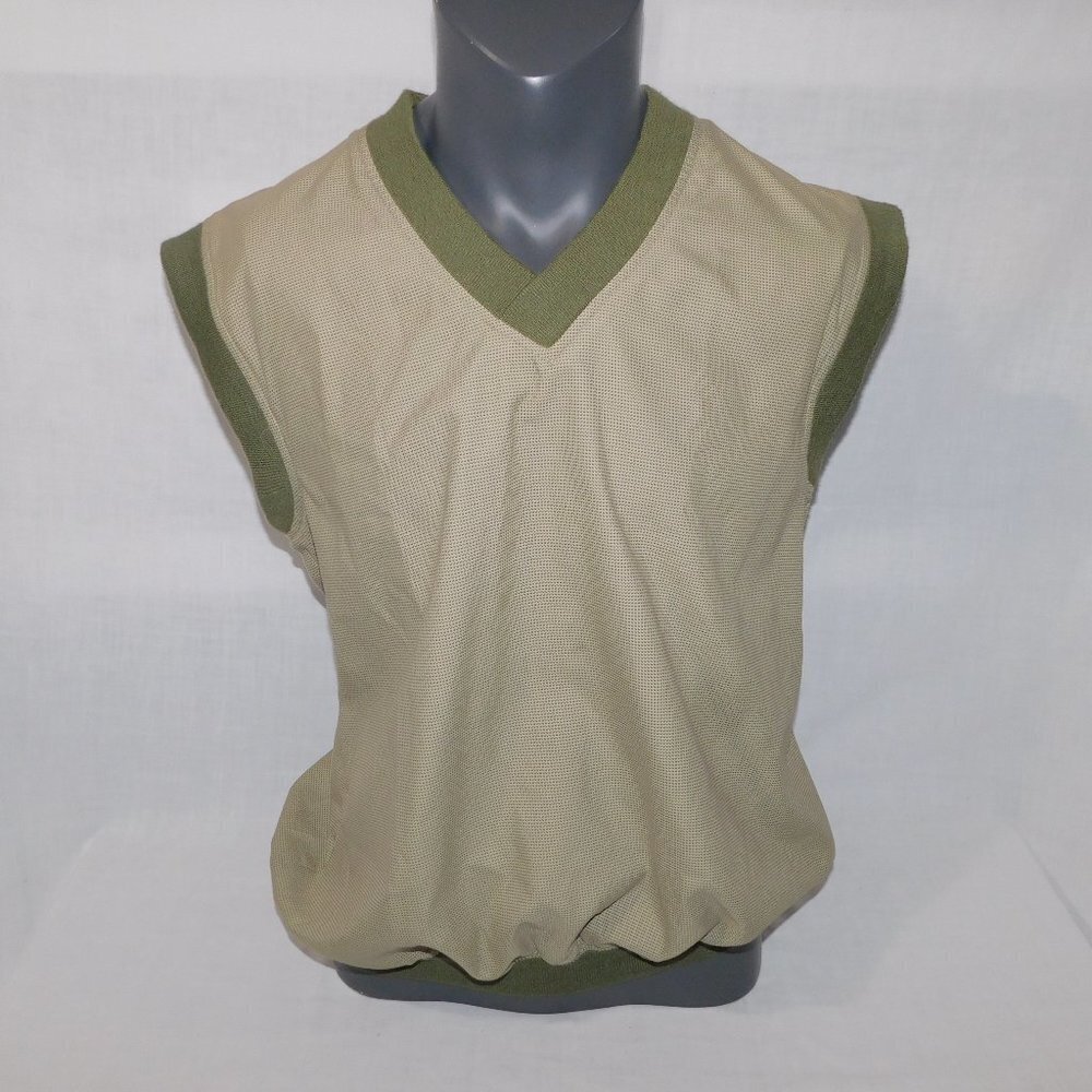 Dritek Green Sleeveless Golf Water Resistant Wind Vest Shirt Mens S